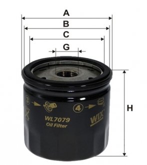 Фільтр масляний FIAT (вир-во Wix-Filtron) OP534/ WIX FILTERS WL7079