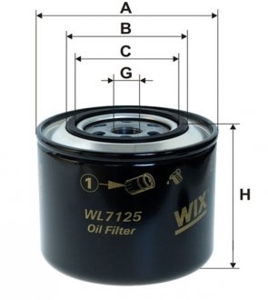 Фільтр оливи WIX FILTERS WL7125 (фото 1)