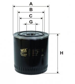 Фільтр масляний (вир-во) WIX FILTERS WL7223 (фото 1)