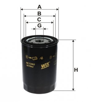 Фільтр оливи WIX FILTERS WL7260 (фото 1)