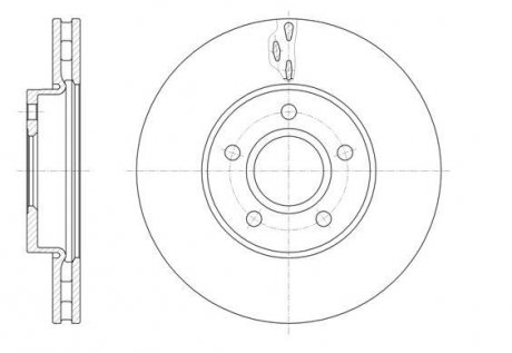 Тормозной диск перед. C-Max/Focus (14-21) WOKING D61560.10 (фото 1)