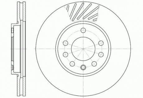 Тормозной диск, OPEL Meriva B 1.4, A 14 XER, 10- WOKING D6584.10 (фото 1)