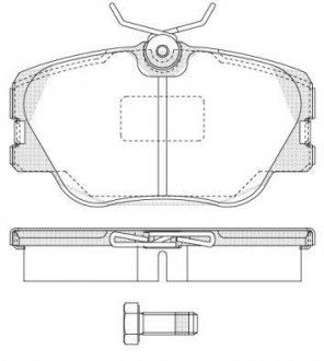 Колодки тормозные дисковые передние, MB E (W124), 85-95 WOKING P0893.00