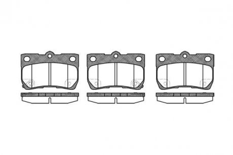Колодки гальмівні задні дискові Lexus Gs (grs19_, uzs19_, urs19_) 3.0 05-11 (P WOKING P1081302 (фото 1)