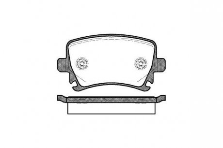 Гальмівні колодки задні Caddy III/Golf V/Audi A4 03- WOKING P11313.00