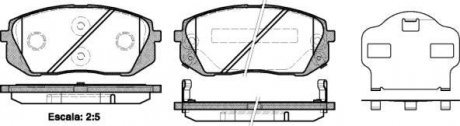 Гальмівні колодки перед. Kia Carens 07-/Sportage 04- (mando) WOKING P1202302