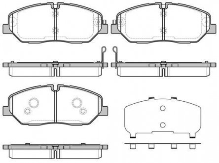 Колодки тормозные дисковые передние Hyundai H350 2.5 15- (P13263.32) WOKING P1326332 (фото 1)