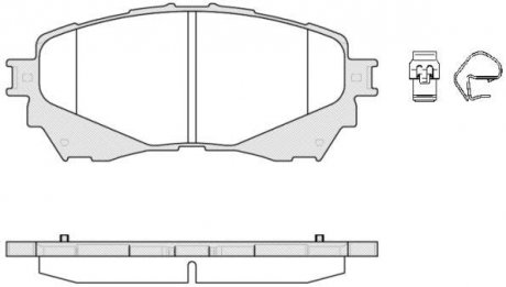 Колодки тормозные дисковые передние Mazda 6 2.0 12-,Mazda 6 2.2 12-,Mazda 6 2.5 WOKING P1438304