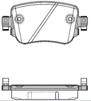 Колодки тормозные дисковые задние Audi A1 2.0 10-,Audi A1 sportback 2.0 11- (P14 WOKING P1449308