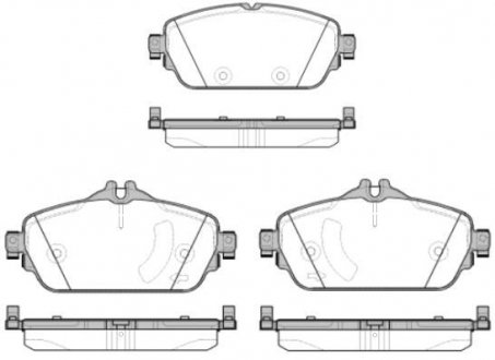Колодки гальмівні дискові передні Mercedes-benz C-class (w205) 1.6 13- (P14923 WOKING P1492308 (фото 1)