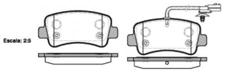 Колодки тормозные дисковые, задние, 10- WOKING P15393.01