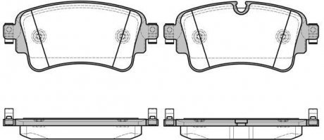 Колодки гальмівні задні дискові Audi Q7 3.0 15- (P17693.08) WOKING P1769308 (фото 1)