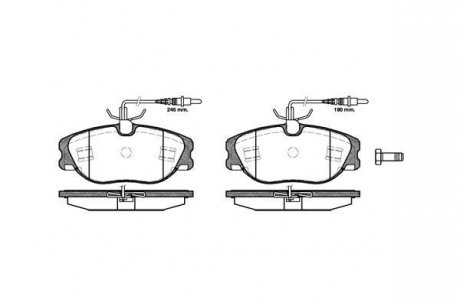 Колодки гальмівні дискові передні, FIAT Scudo/Jumpy/Expert, 00-03 WOKING P2053.44 (фото 1)