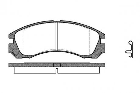 Колодки тормозные дисковые передние Citroen C-crosser 2.2 07-,Mitsubishi Airtrek WOKING P254322 (фото 1)