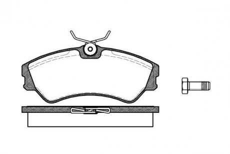 Тормозные колодки перед. T4 90-03 (TRW) R14 WOKING P2833.00