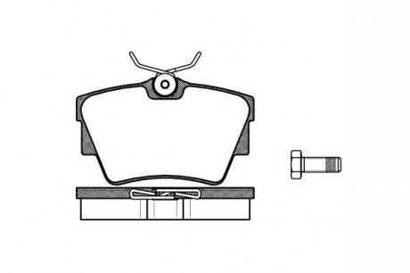 Колодки тормозные дисковые, задние, 01- (тип LUCAS) WOKING P4913.30 (фото 1)