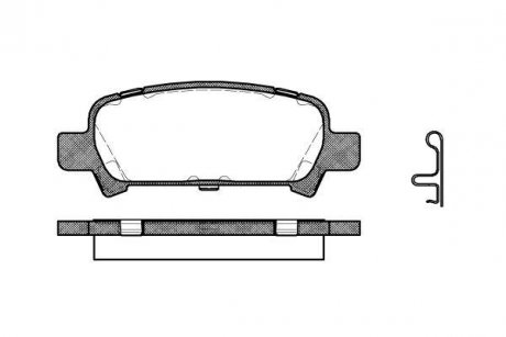Колодки гальмівні задні дискові Subaru Forester (sg) 2.0 02-,Subaru Forester (WOKING P629302 (фото 1)