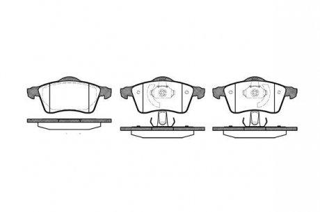 Колодки тормозные дисковые передние,,R15, VW LT T4, 96-03 (тип ATE) WOKING P7183.00