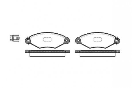Колодки тормозные дисковые передние, RENAULT Kangoo, 97- (тип Bosch) WOKING P7433.00 (фото 1)