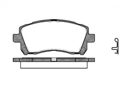 Колодки гальмівні дискові передні Subaru Outback (bl, bp) 2.5 03-10 (P7553.02) WOKING P755302 (фото 1)