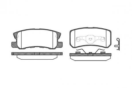 Колодки тормозные дисковые задние Citroen C4 aircross 1.6 10-,Citroen C4 aircros WOKING P903302 (фото 1)