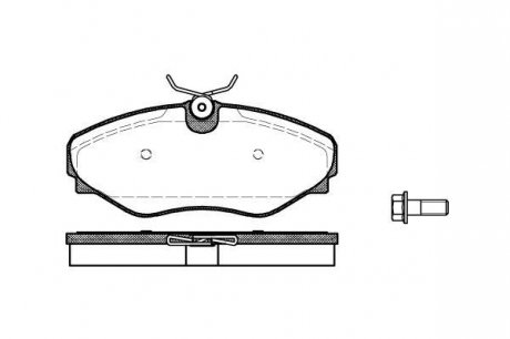 Колодки тормозные дисковые передние, RENAULT Trafic/Vivaro, 01- WOKING P9343.20 (фото 1)