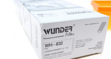 Фільтр повітряний WUNDER FILTER WH 832