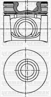 Поршень с кольцами і пальцем CITROEN Jumper 2.8HDI (размер отв. 94.4 / STD) (8140.43S EURO3 / SOFIM Hp TCA EURO3) дизель YENMAK 31-03692-000