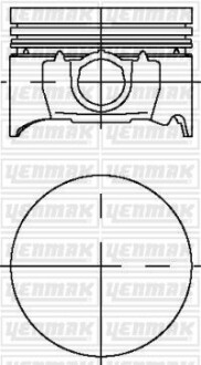 Поршень с кольцами і пальцем (размер отв. 80,60/STD) FROD ESCORT, MONDER 1.8 - 00 (4цл.) (ZH 1.8 ZETEC 103/113 PS) YENMAK 31-04032-000