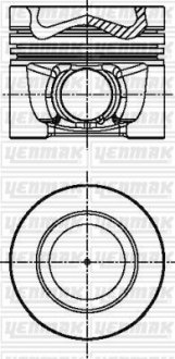 Поршень с кольцами і пальцем (размер отв. 81.01/STD) VW T-V/VI, Amarok, Golf V/VI/Plus, 2.0TDI 05-, AUDI, SKODA, (CBBB) YENMAK 31-04341-000