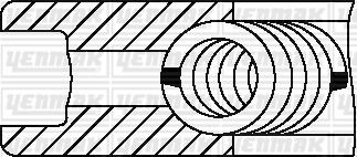 Комплект поршневих кілець (84,00/STD) (3,0/2,0/3,0) BMW E38/E39/E46/E53 2.0-3.0d YENMAK 91-09606-000